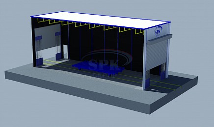 Дробеструйная внутреннего исполнения проходного типа SPK-16.6.6