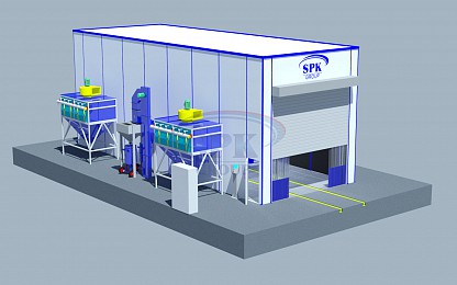 Дробеструйная внутреннего исполнения проходного типа SPK-16.6.6